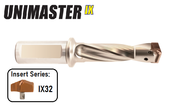 32.00mm - 32.94mm 3xd Unimaster IX Exchangeable Head drill Body Europa